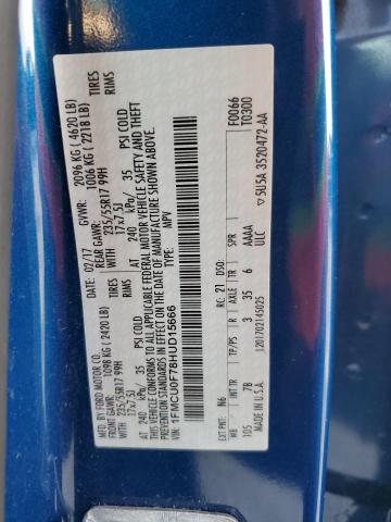 1FMCU0F78HUD15666 - 2017 FORD ESCAPE S BLUE photo 14