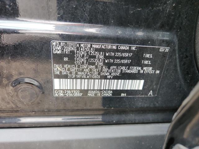 2T3F1RFV8LW110809 - 2020 TOYOTA RAV4 LE BLACK photo 14