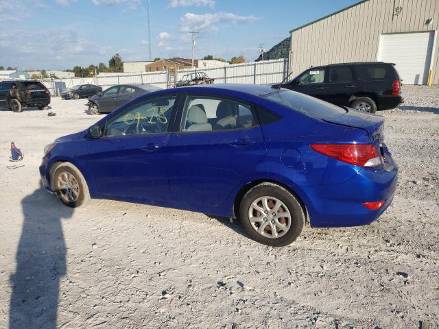 KMHCT4AE3EU731796 - 2014 HYUNDAI ACCENT GLS BLUE photo 2