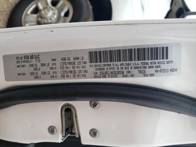 3C6UR5CJ4KG632630 - 2019 RAM 2500 TRADESMAN WHITE photo 12