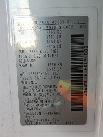 3N63M0ZN1HK694005 - 2017 CHEVROLET CITY EXPRE LT 白色 照片 13