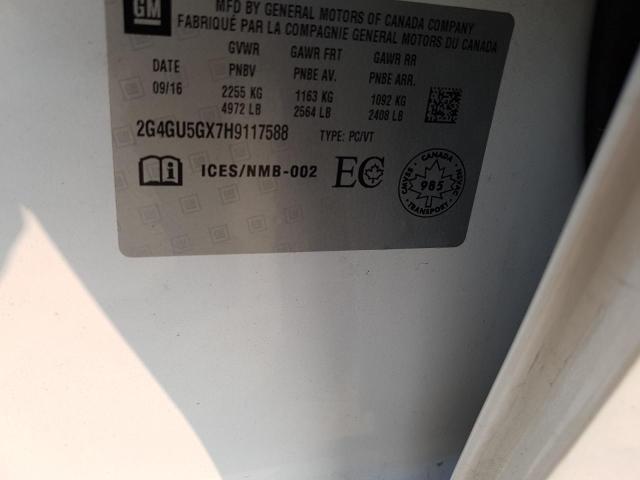 2G4GU5GX7H9117588 - 2017 BUICK REGAL GS WHITE photo 12