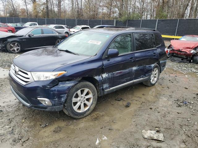 5TDBK3EH0CS100376 - 2012 TOYOTA HIGHLANDER BASE BLUE photo 1