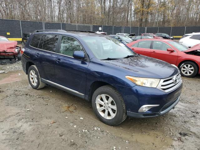 5TDBK3EH0CS100376 - 2012 TOYOTA HIGHLANDER BASE BLUE photo 4