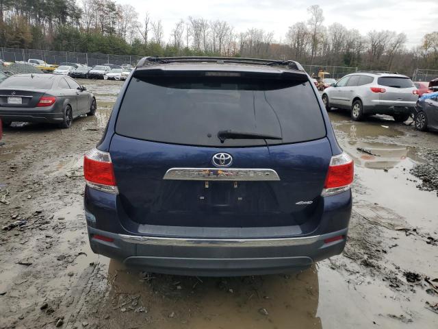 5TDBK3EH0CS100376 - 2012 TOYOTA HIGHLANDER BASE BLUE photo 6