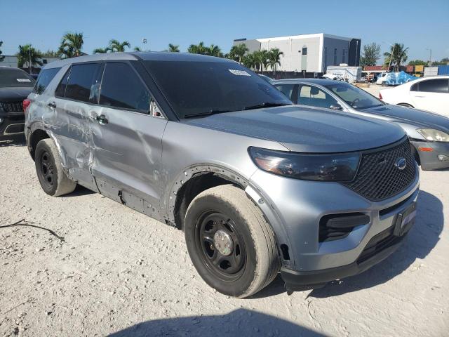 1FM5K8AB1MGA46914 - 2021 FORD EXPLORER POLICE INTERCEPTOR Сірий фото 4