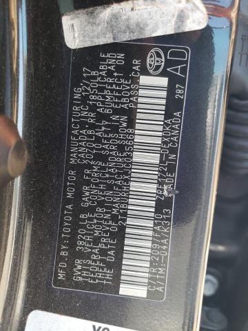 2T1BURHEXJC035668 - 2018 TOYOTA COROLLA L შავი ფოტო 12