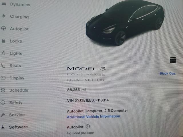 5YJ3E1EB3JF113314 - 2018 TESLA MODEL 3 Қара фото 9