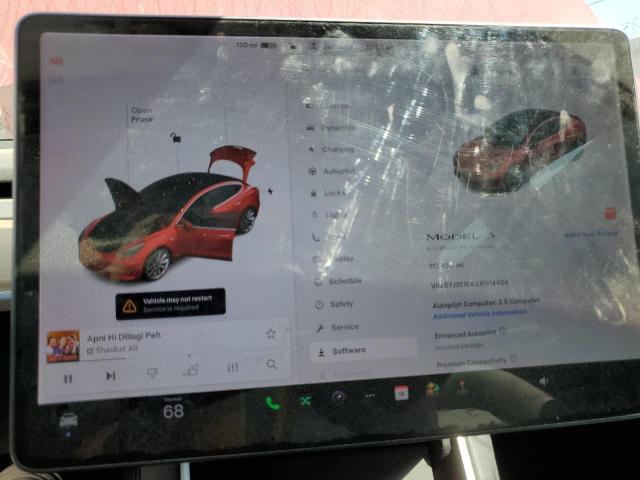 5YJ3E1EA3JF014404 - 2018 TESLA MODEL 3 Qırmızı foto 9