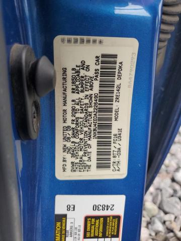 1NXBU4EE0AZ226490 - 2010 TOYOTA COROLLA BASE 蓝色 照片 12