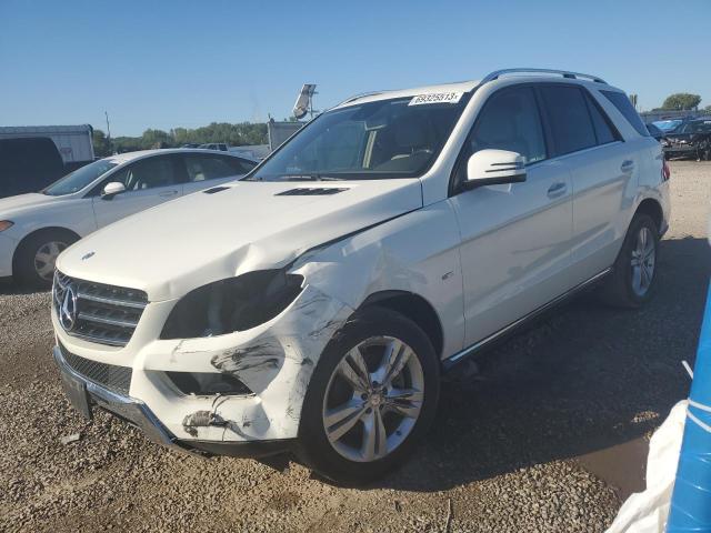 4JGDA5HB1CA030510 - 2012 MERCEDES-BENZ ML 350 4MATIC WHITE photo 1