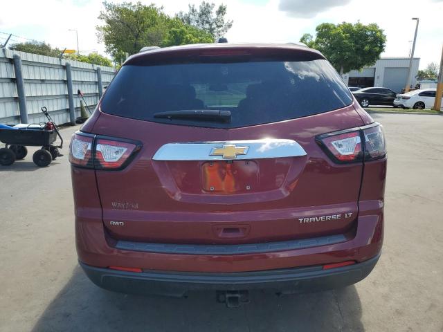 1GNKVHKDXGJ188384 - 2016 CHEVROLET TRAVERSE LT 勃艮第红 照片 6