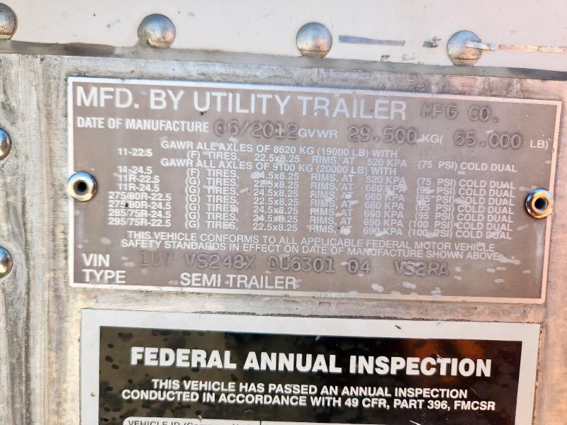 1UYVS248XDU630104 - 2013 UTILITY VS2RA WHITE photo 9