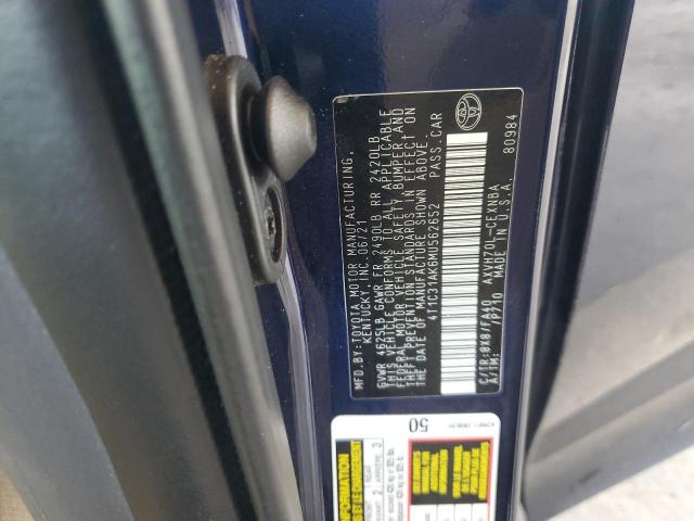 4T1C31AK6MU562652 - 2021 TOYOTA CAMRY LE BLUE photo 12