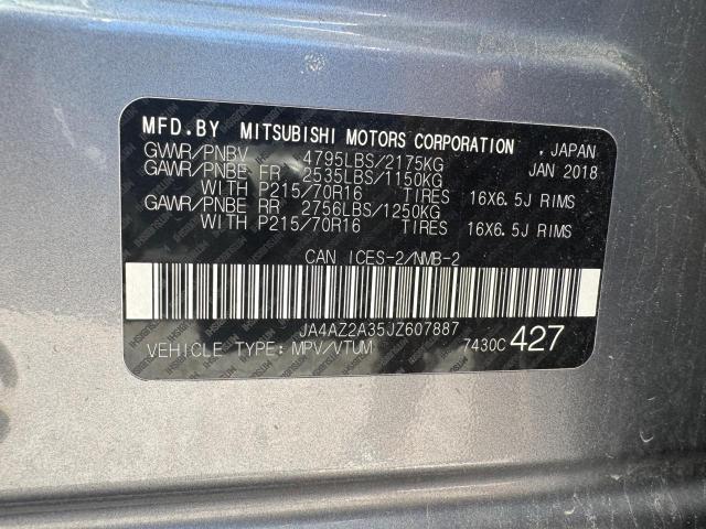 JA4AZ2A35JZ607887 - 2018 MITSUBISHI OUTLANDER ES GRAY photo 10