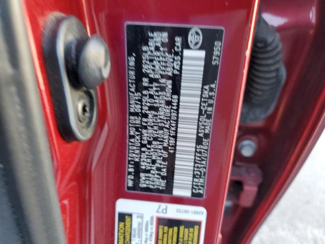 4T1BF1FK4FU974468 - 2015 TOYOTA CAMRY LE RED photo 12