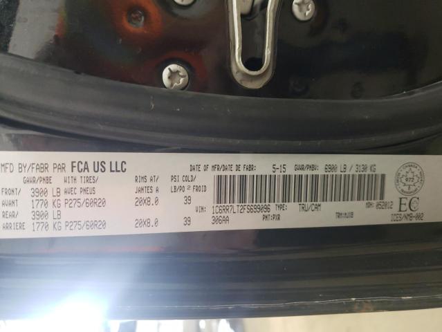 1C6RR7LT2FS699096 - 2015 RAM 1500 SLT BLACK photo 12