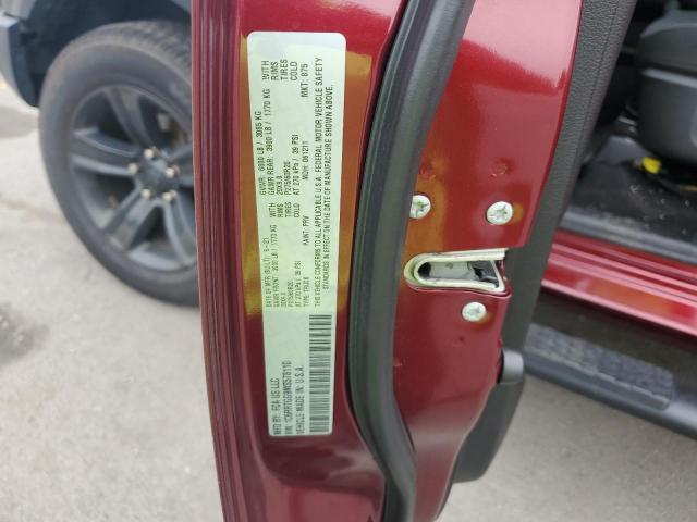 1C6RR7GG9MS578110 - 2021 RAM 1500 CLASS SLT Kırmızı fotoğraf 12