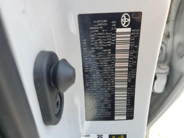 5YFB4MDE6PP034342 - 2023 TOYOTA COROLLA LE 白色 照片 12