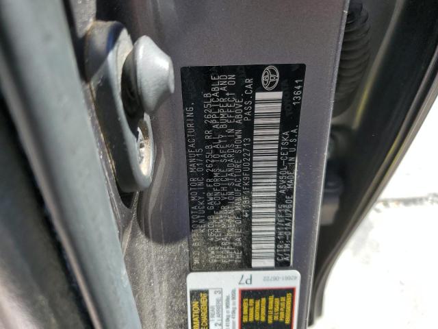 4T1BF1FK9FU022713 - 2015 TOYOTA CAMRY LE GRAY photo 12