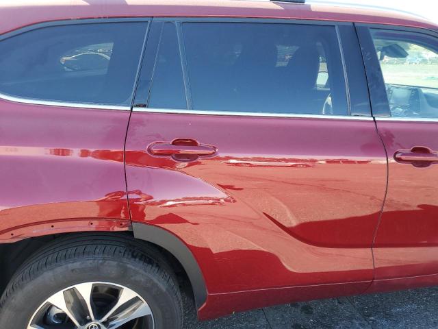 5TDHZRBH1NS587667 - 2022 TOYOTA HIGHLANDER XLE BURGUNDY photo 10