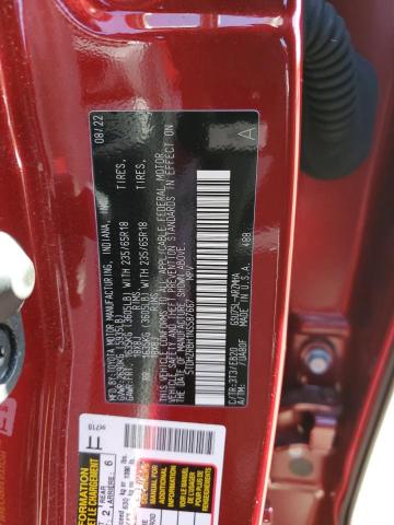 5TDHZRBH1NS587667 - 2022 TOYOTA HIGHLANDER XLE BURGUNDY photo 12