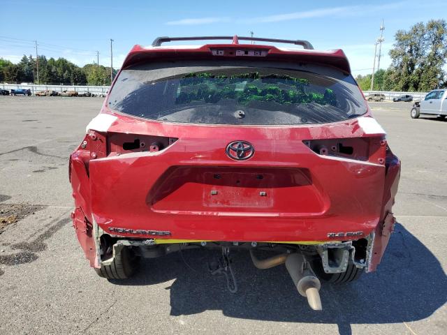 5TDHZRBH1NS587667 - 2022 TOYOTA HIGHLANDER XLE BURGUNDY photo 6