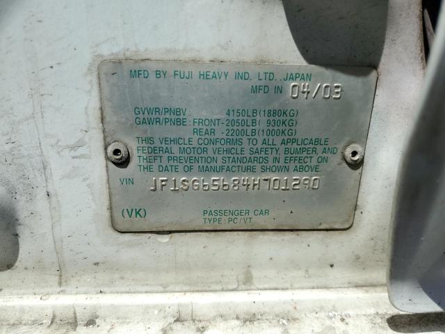 JF1SG65684H701290 - 2004 SUBARU FORESTER 2.5XS Ağ foto 13