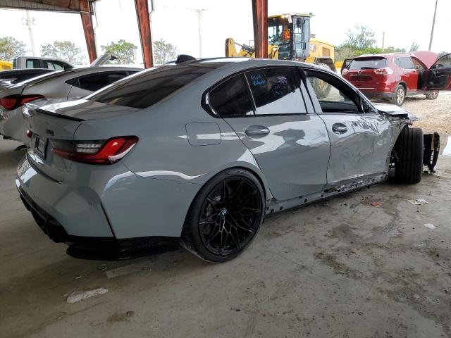 WBS33AY03NFL91785 - 2022 BMW M3 COMPETITION GRAY photo 3