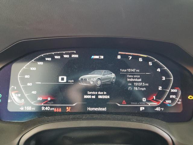 WBS33AY03NFL91785 - 2022 BMW M3 COMPETITION GRAY photo 9