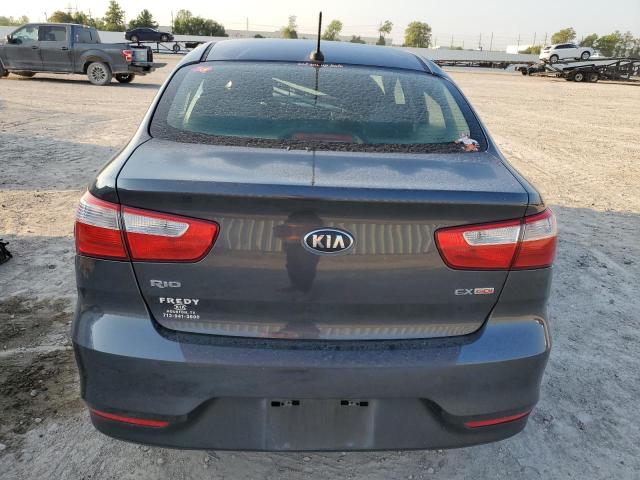 KNADN4A36G6568602 - 2016 KIA RIO EX GRAY photo 6