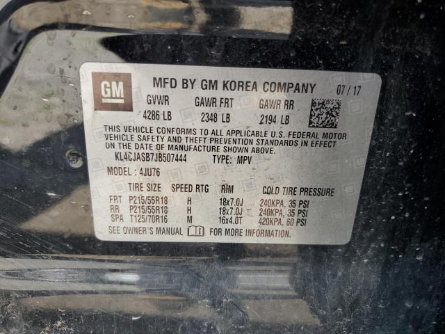 KL4CJASB7JB507444 - 2018 BUICK ENCORE PREFERRED BLACK photo 13