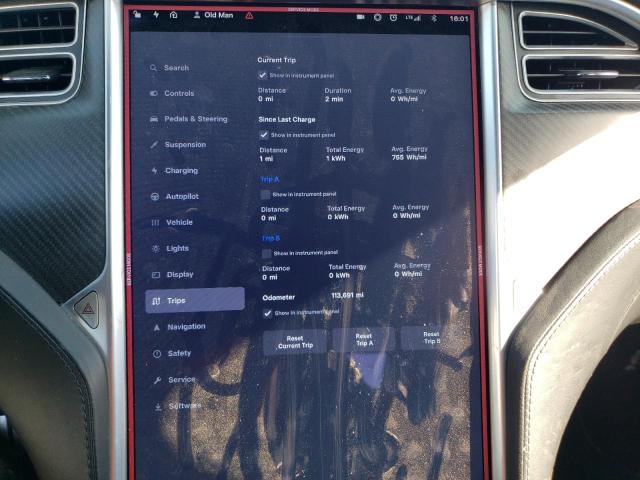 5YJSA1E40HF200462 - 2017 TESLA MODEL S თეთრი ფოტო 9