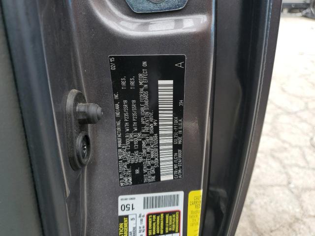 5TDDK3DC6FS102684 - 2015 TOYOTA SIENNA XLE GRAY photo 13