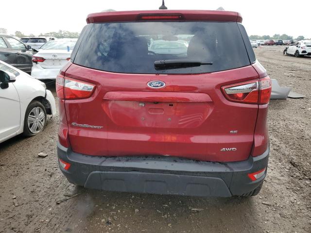MAJ6S3GL0KC304989 - 2019 FORD ECOSPORT SE RED photo 6