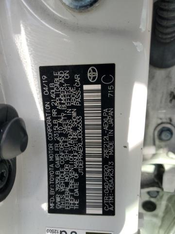 JTDEPRAEXLJ036633 - 2020 TOYOTA COROLLA LE თეთრი ფოტო 12