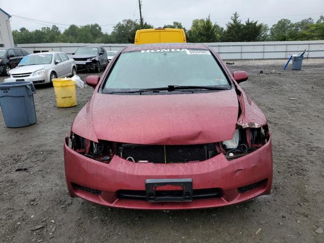 2HGFA16829H504974 - 2009 HONDA CIVIC EX RED photo 5