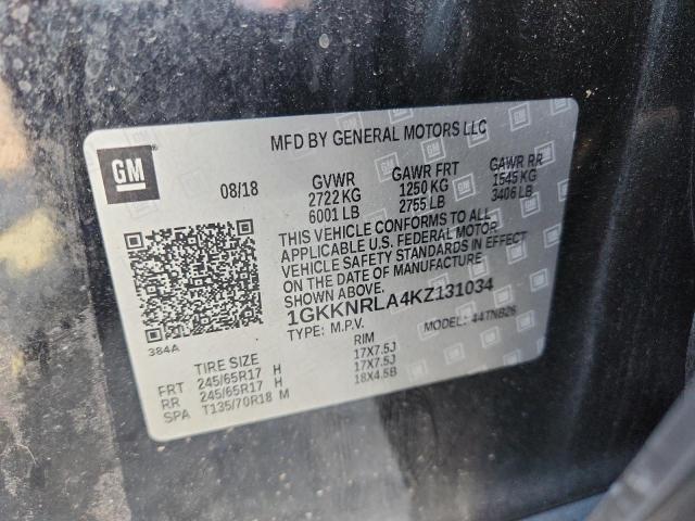 1GKKNRLA4KZ131034 - 2019 GMC ACADIA SLE BLACK photo 14