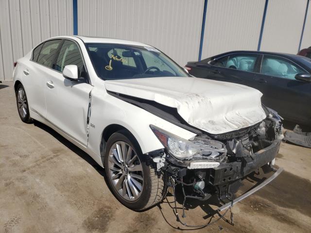 JN1EV7APXJM359350 - 2018 INFINITI Q50 LUXE WHITE photo 1