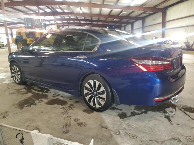 JHMCR6F75HC024135 - 2017 HONDA ACCORD TOURING HYBRID BLUE photo 2