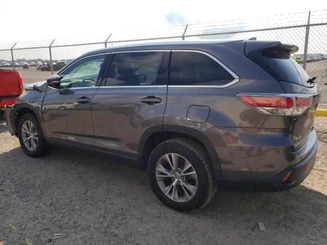 5TDKKRFH0ES018006 - 2014 TOYOTA HIGHLANDER XLE GRAY photo 2