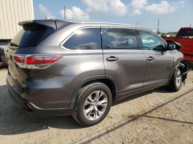 5TDKKRFH0ES018006 - 2014 TOYOTA HIGHLANDER XLE GRAY photo 3