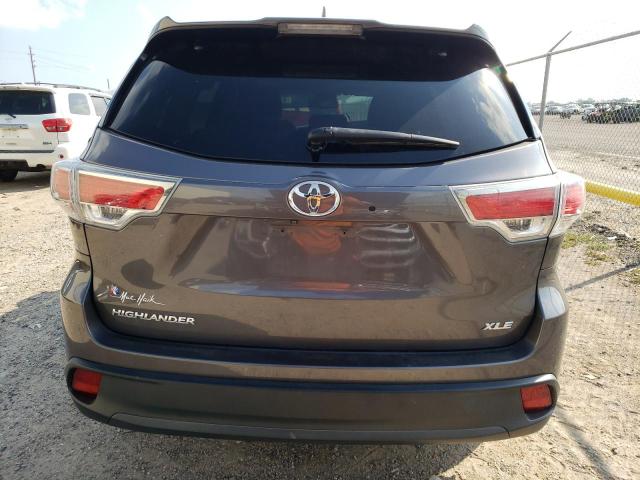 5TDKKRFH0ES018006 - 2014 TOYOTA HIGHLANDER XLE GRAY photo 6