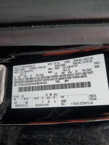 1FMCU0JDXHUB14123 - 2017 FORD ESCAPE TITANIUM BLACK photo 13