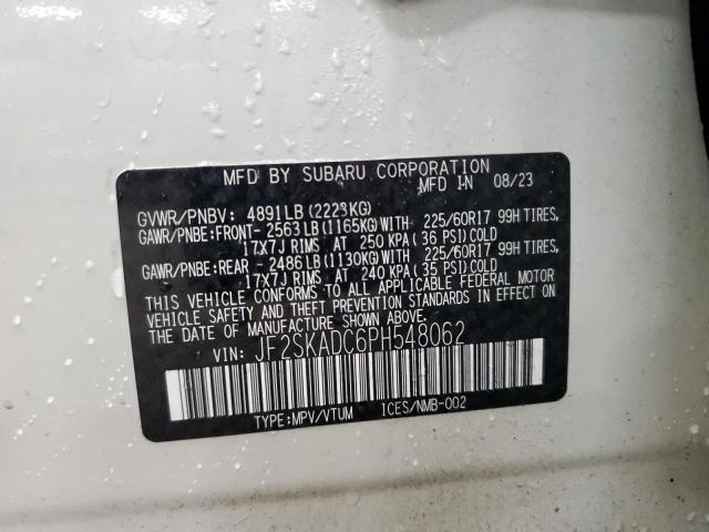 JF2SKADC6PH548062 - 2023 SUBARU FORESTER PREMIUM 白色 照片 13