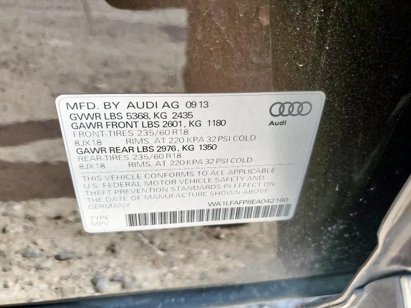 WA1LFAFP8EA042160 - 2014 AUDI Q5 PREMIUM PLUS BROWN photo 13