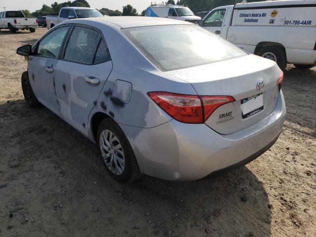 5YFBURHE2HP622618 - 2017 TOYOTA COROLLA L SILVER photo 3