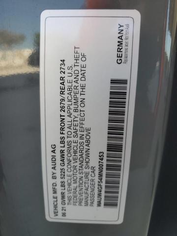 WAUW4GF54MN007453 - 2021 AUDI S5 PREMIUM PLUS Gri fotoğraf 12