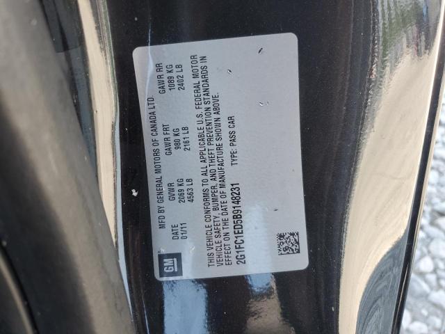 2G1FC1ED5B9148231 - 2011 CHEVROLET CAMARO LT 黑色 照片 12