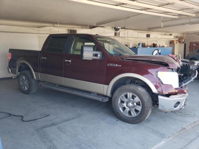 1FTFW1EVXAFB97454 - 2010 FORD F150 SUPERCREW BURGUNDY photo 4